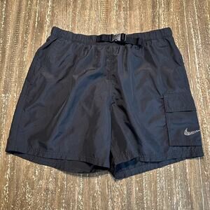Nike Outdoor Trail Hiking Shorts Cargo Pocket Strap Belt Black Men’s Size M